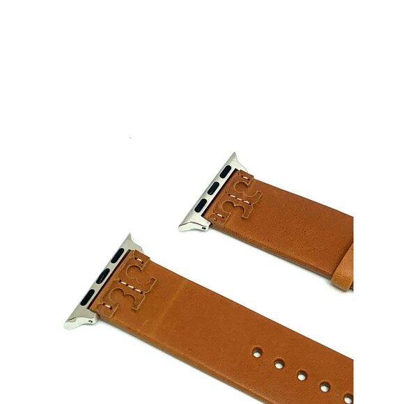 Tory Burch Apple Watch Band Case Size 38-45mm Brown Leather Strap TBS0100E - Picture 6 of 10